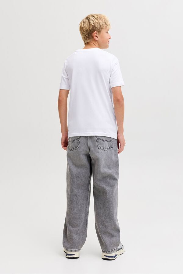 Jack & Jones Junior Camiseta b&aacute;sca logo blanco