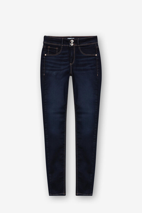 Tiffosi Jeans Skinny Tiro Alto azul