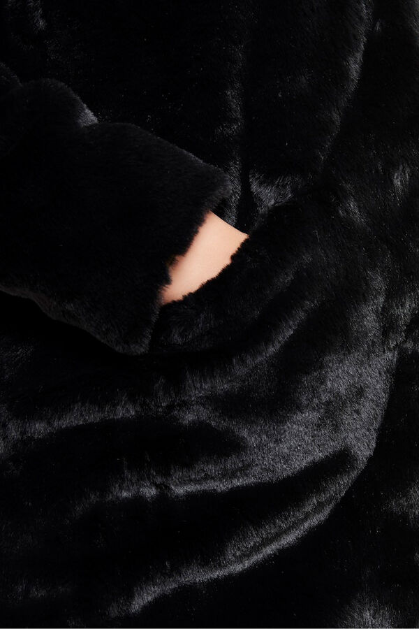 Only Faux fur coat black