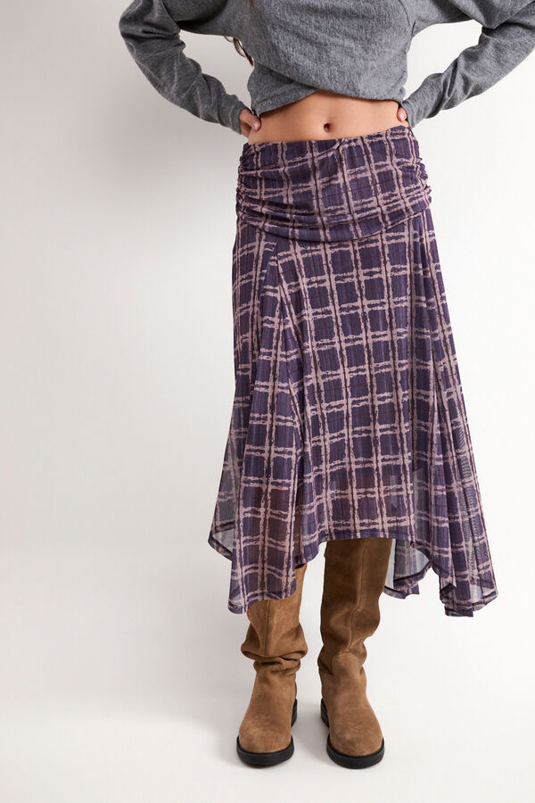 Balmohk Plaid miniskirt rose