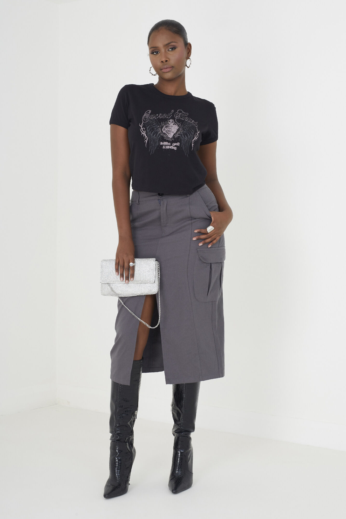 Brave Soul Falda vaquera midi