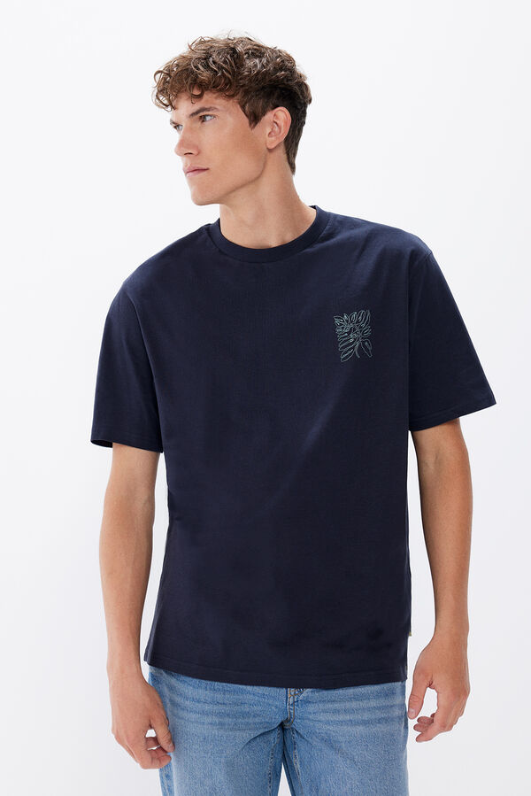 Springfield Camiseta botánico azul oscuro