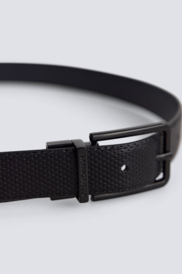 Springfield Basic faux leather belt black