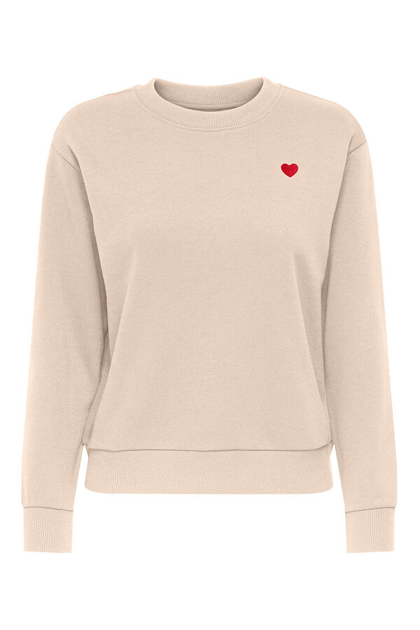 JDY Sweatshirt mit Rundhalsausschnitt Weiß