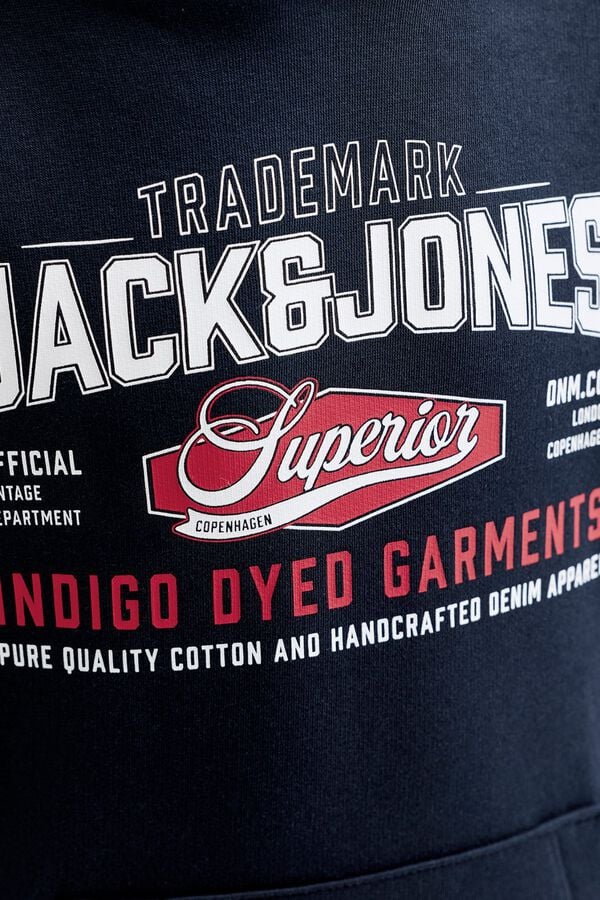 Jack & Jones Junior Sweatshirt regular com capuz azul