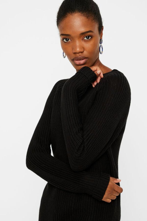 Springfield Jersey-knit dress crna