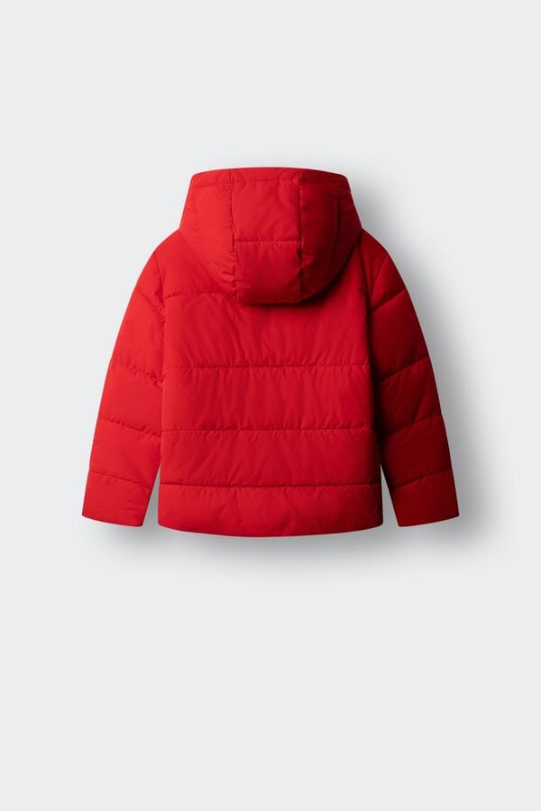 Springfield Kids Casaco acolchoado puffa com remendo para crian&ccedil;a vermelho