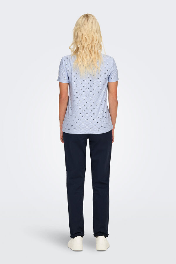 JDY Camiseta manga larga calada azul