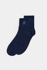 Springfield New fit jacquard logo ankle socks blue