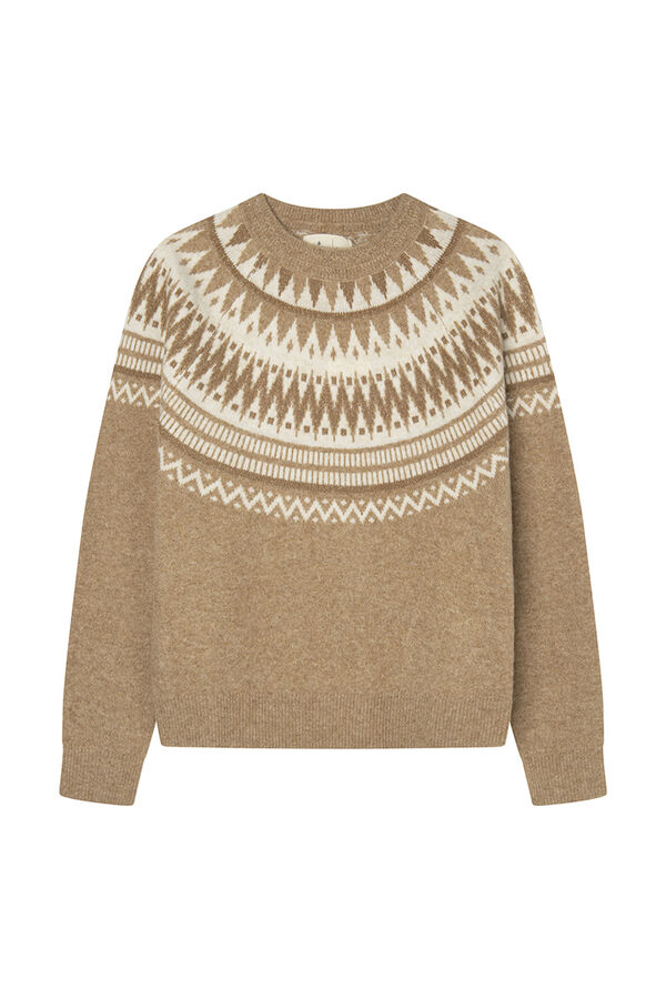 Springfield Jacquard jacquard sweater brown