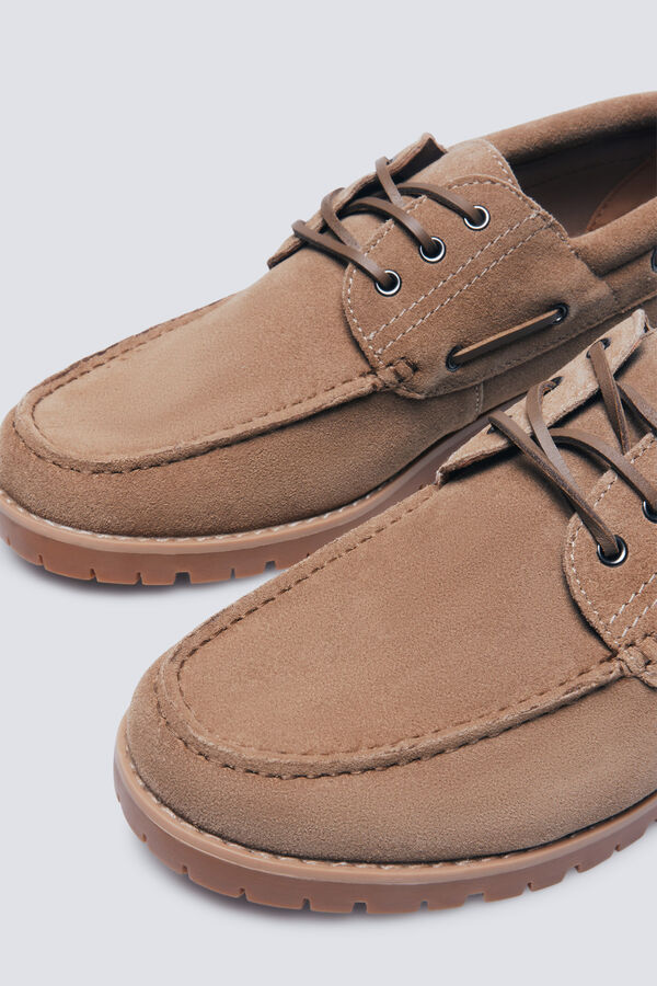 Springfield Chaussure nautique en cuir marron