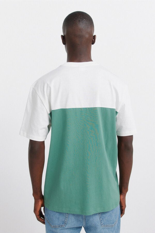 Springfield Colour block T-shirt green