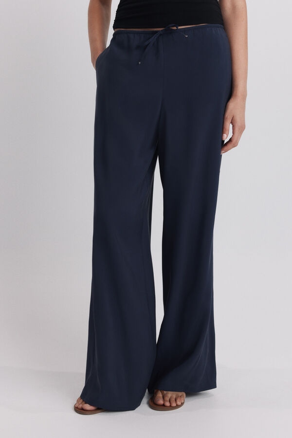 Springfield Wide leg jogger trousers blue