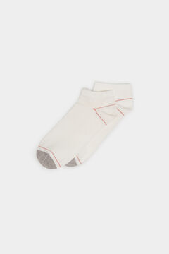 Springfield Socken knöchelhoch farblich abgesetzte Spitze blanco