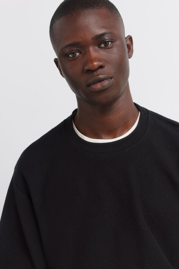 Springfield Textured T-shirt black