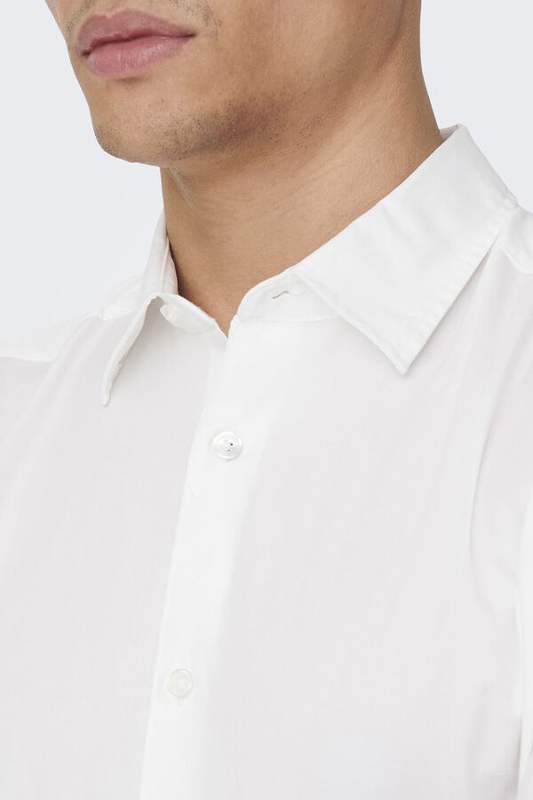 Springfield Camisa manga larga Oxford blanco