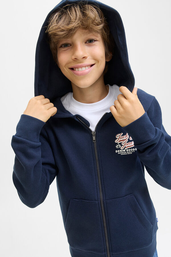 Jack & Jones Junior Zip-up sweatshirt blue