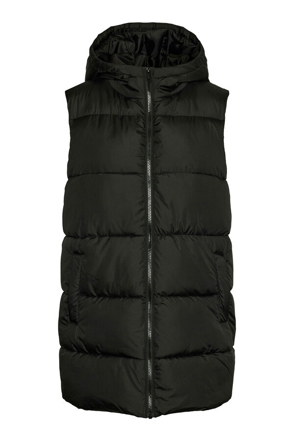Pieces Quilted gilet black