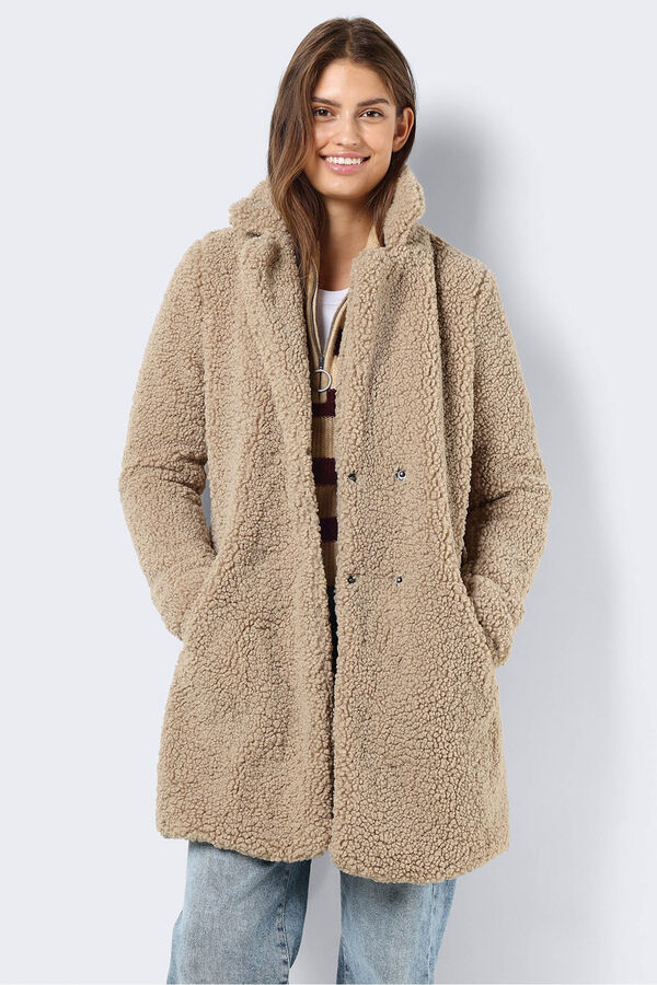 Noisy May Abrigo largo teddy beige