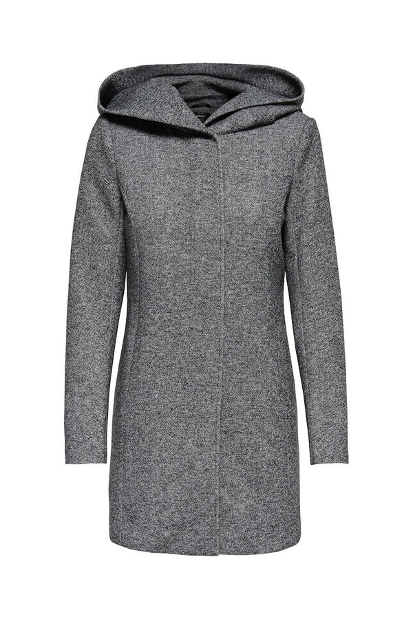 Only Midi-Mantel mit Kapuze Grau
