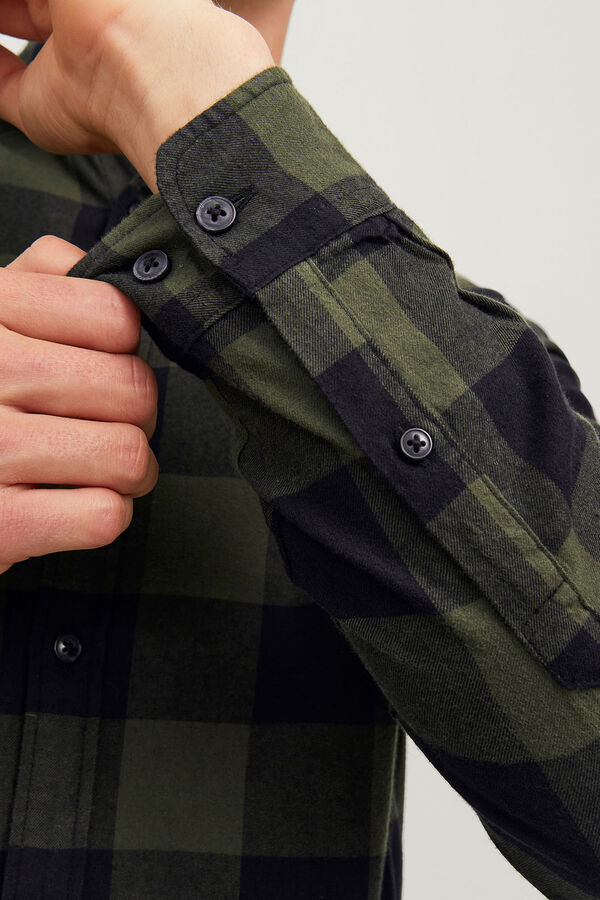 Jack & Jones Camisa regular fit cuadros verde