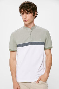 Springfield Three-colour slim fit Oxford polo shirt grey