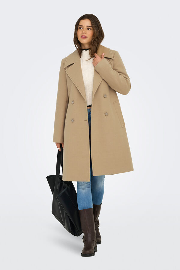 Only Long cloth coat nude
