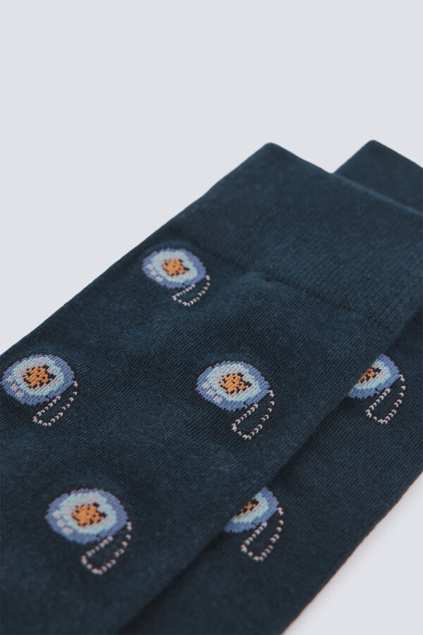 Springfield Chaussette longue tamagochi bleu