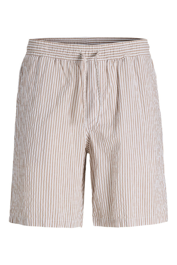 Jack & Jones Striped seersucker Bermuda shorts nude