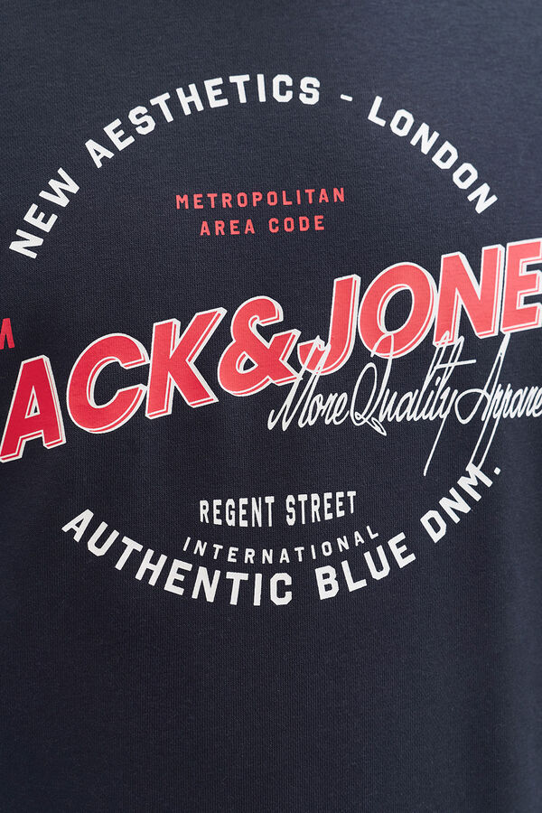 Jack & Jones Large logo sweatshirt bleu