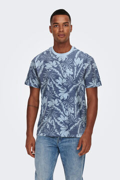 Only & Sons Camiseta manga corta estampada azul