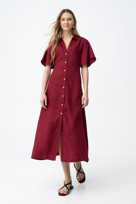 Vestido mini abotonado