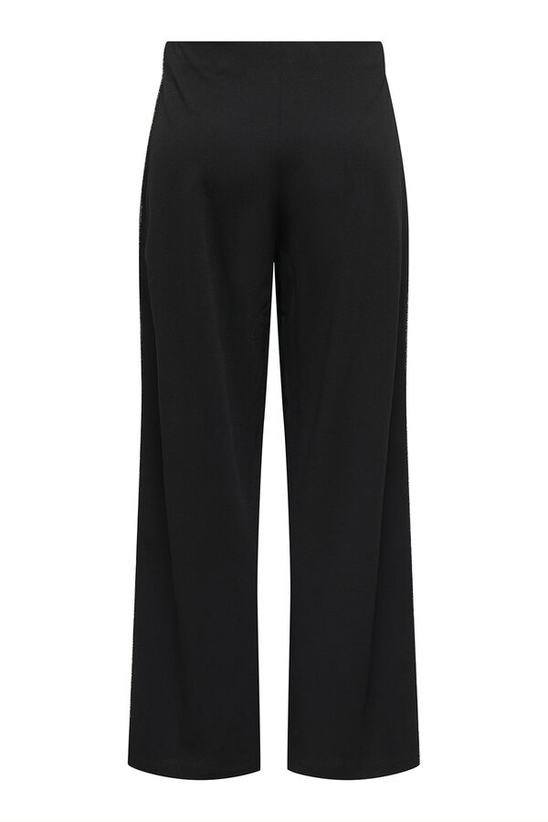 JDY Pantalón largo wideleg lurex negro