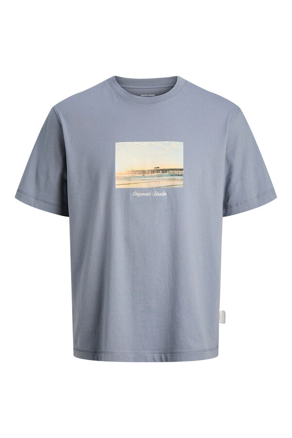 Jack & Jones Printed short sleeve shirt blue