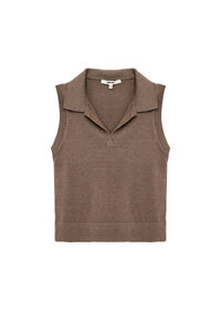 Koton Chaleco de corte est&aacute;ndar con cuello polo