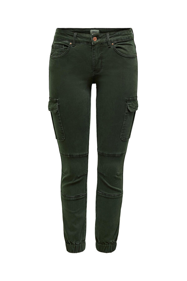 Only Slim fit cargo trousers green