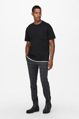Springfield 5-pocket tapered fit trousers crna