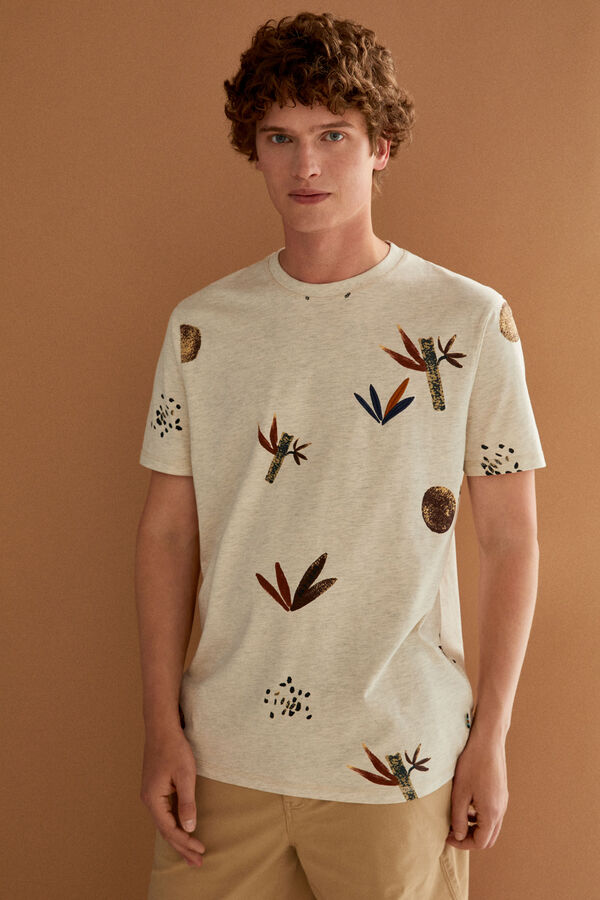 springfield Camiseta &eacute;tnica blanco