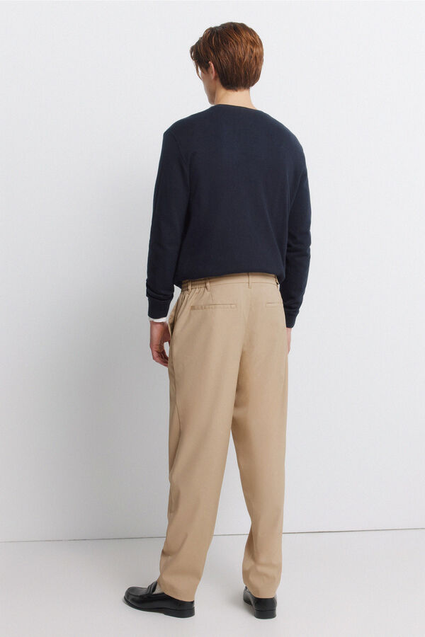 Springfield Straight relaxed fit trousers grey