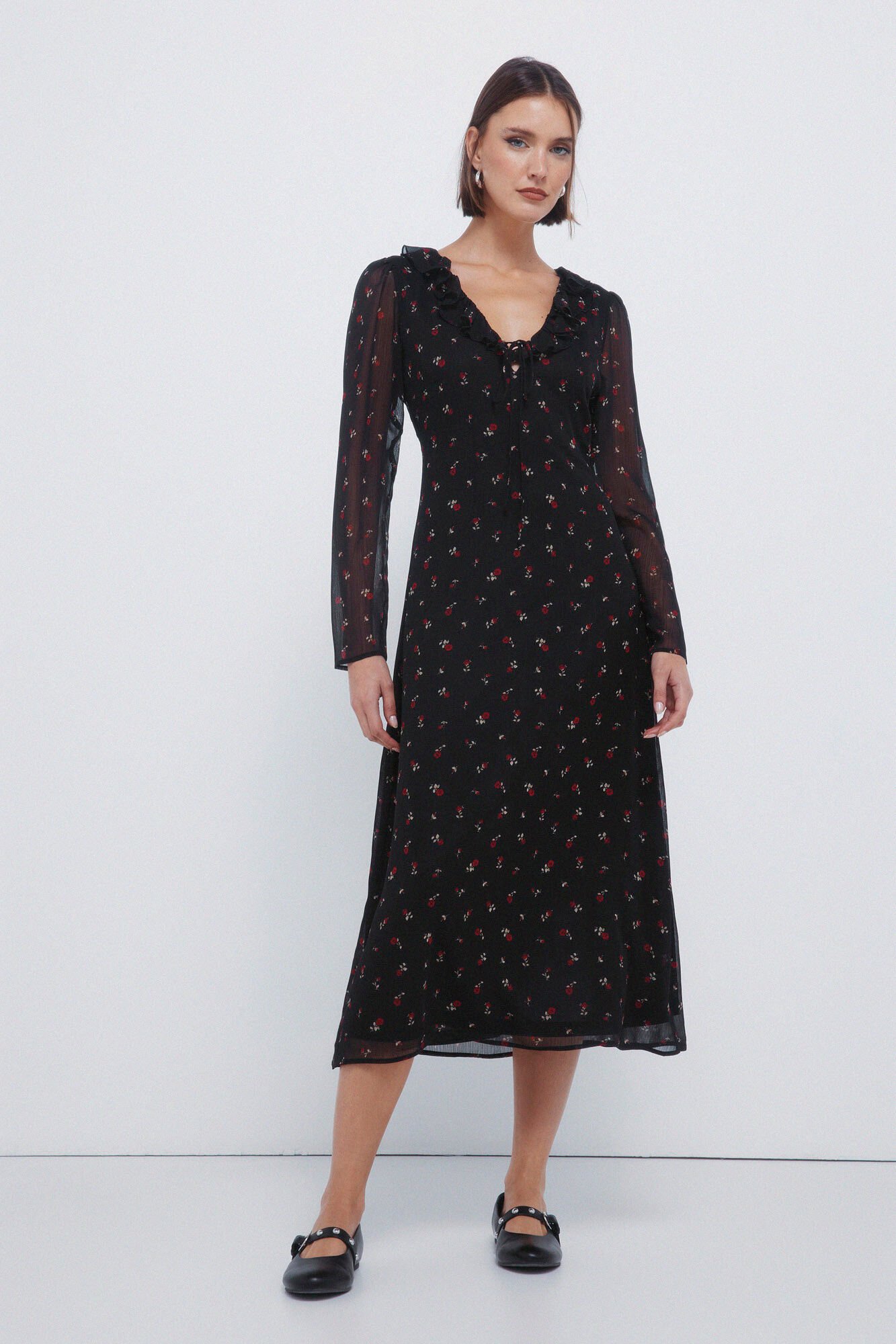 Springfield Midi dress with neckline