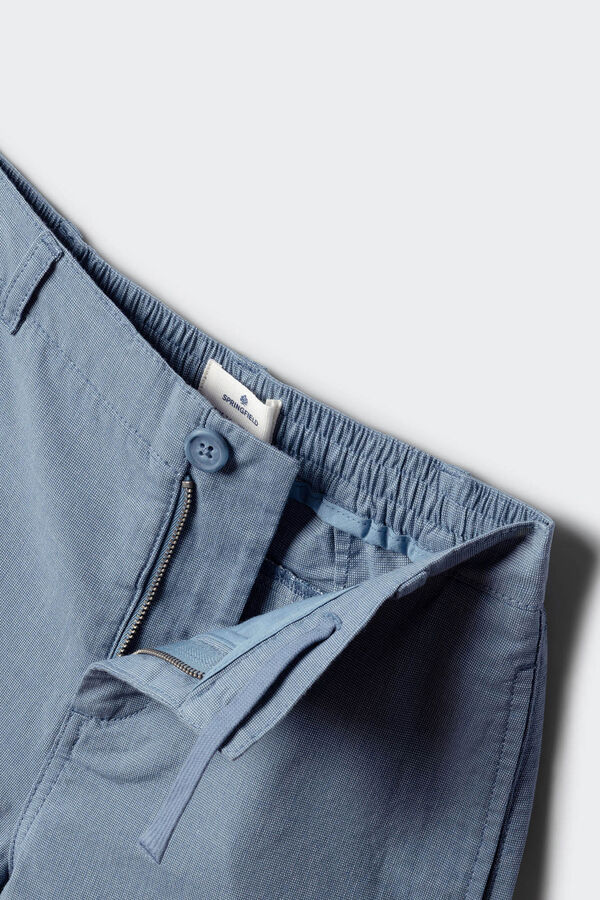 Springfield Kids Dječje karirane chino bermude Plava