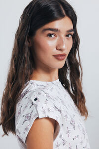 Springfield Camiseta estampada com mangas de laço