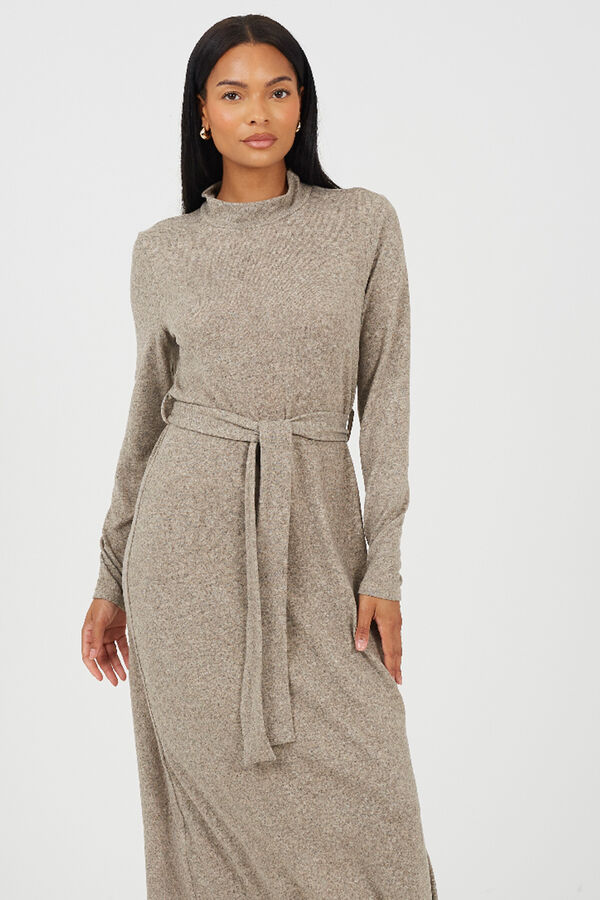 Brave Soul Vestido longo com cinto azul