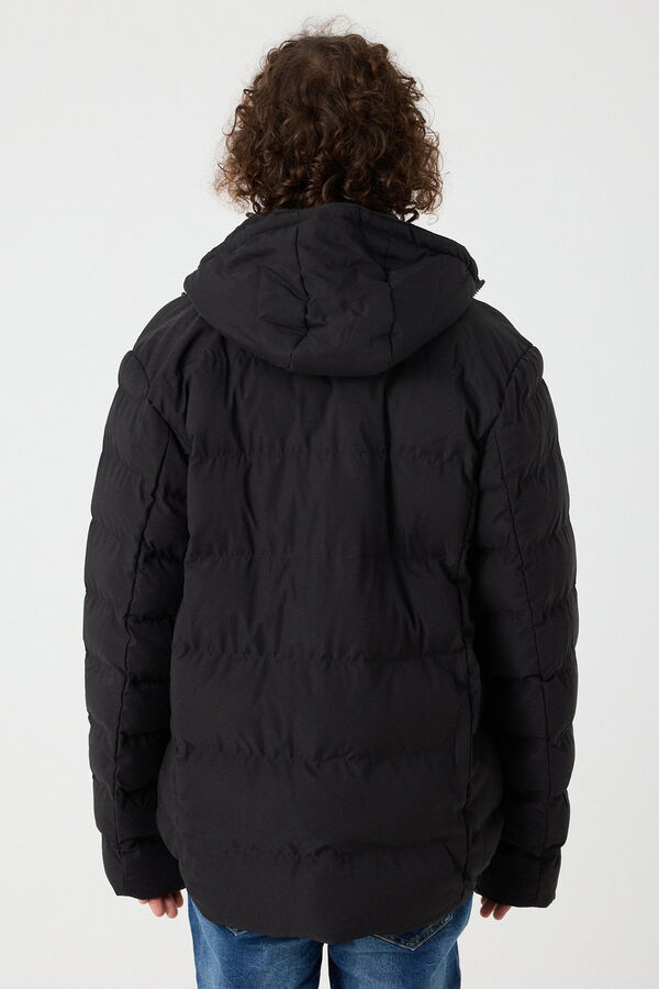 Inside Parka Con Capucha negro