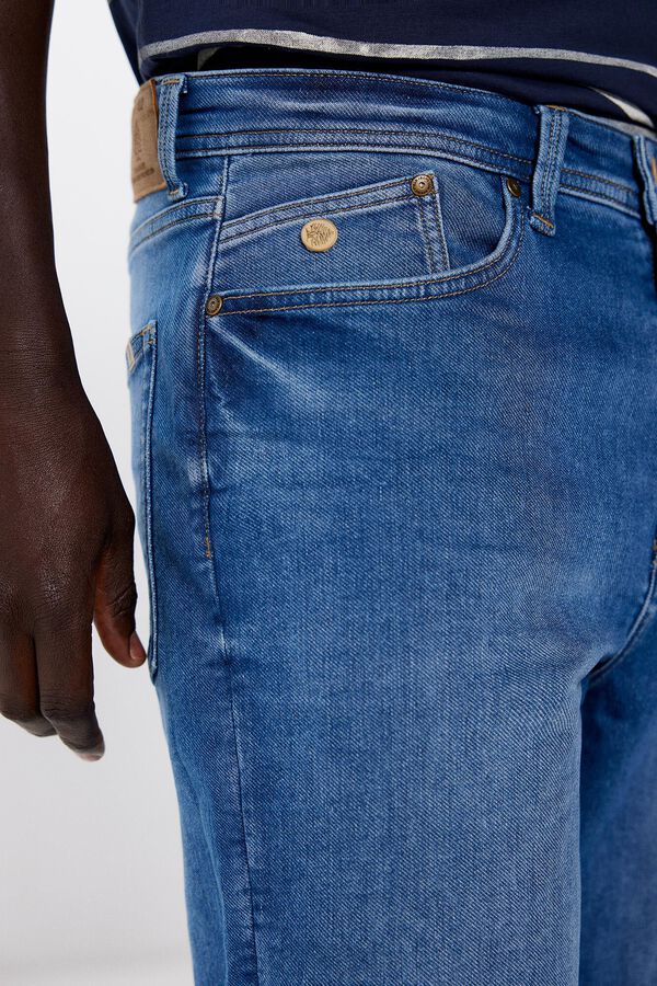 Springfield Jeans-Bermudas aus Knit Denim azulado