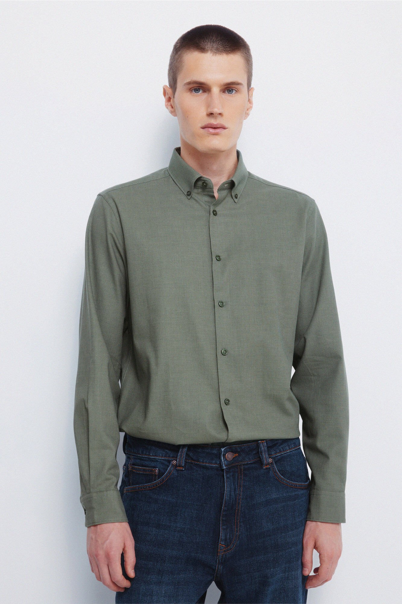 Springfield Two-tone structured dress shirt