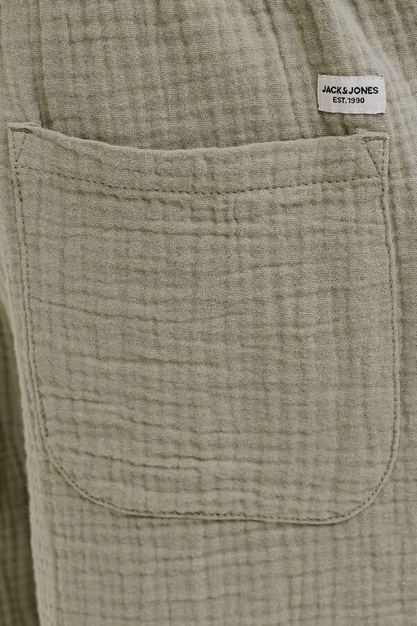 Jack & Jones Bermuda relaxed fit seersucker verde