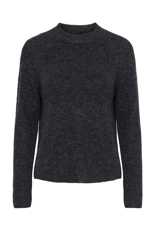 Pieces Essential knit jumper grey