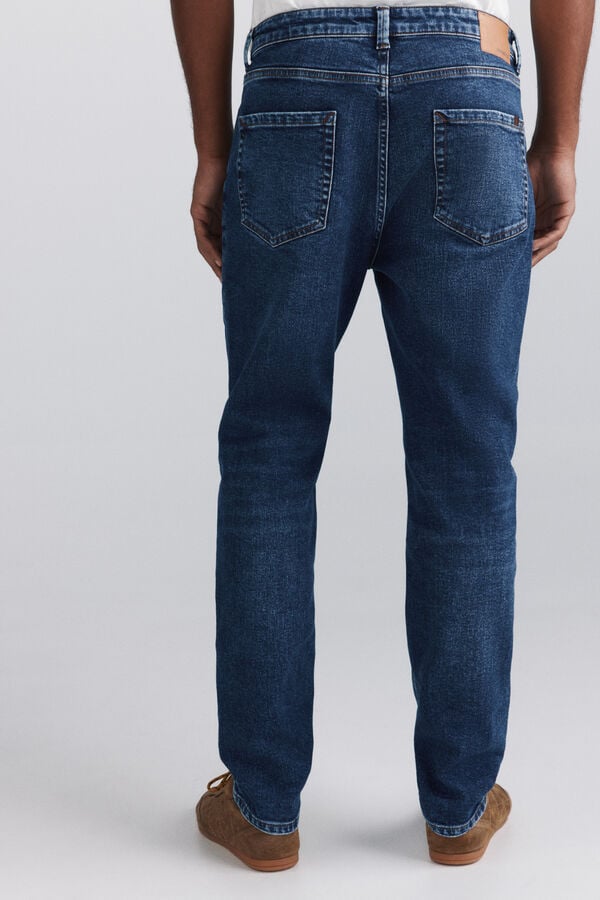 Springfield Dark wash slim fit jeans blue
