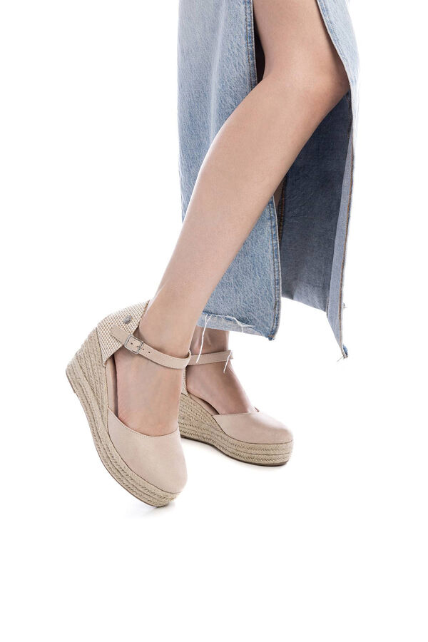 Refresh Suede wedge espadrilles brown